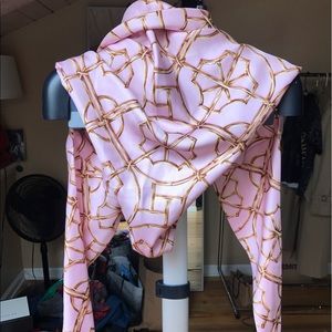 J Mclaughlin pink silk scarf